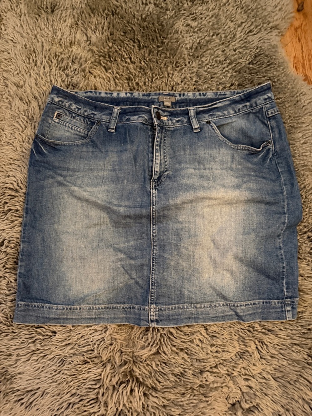 J. Jill Light Blue Denim Mini Skirt